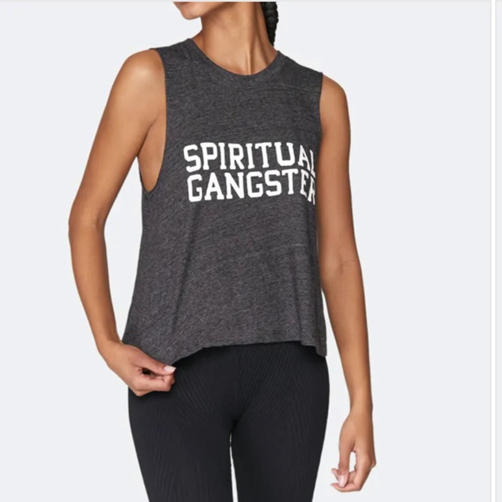 Spiritual Gangster Dk Gray Tank Size L NWT